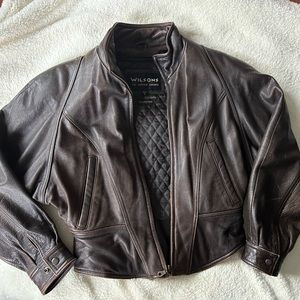 Vintage Wilson’s leather thinsulated brown bomber jacket
